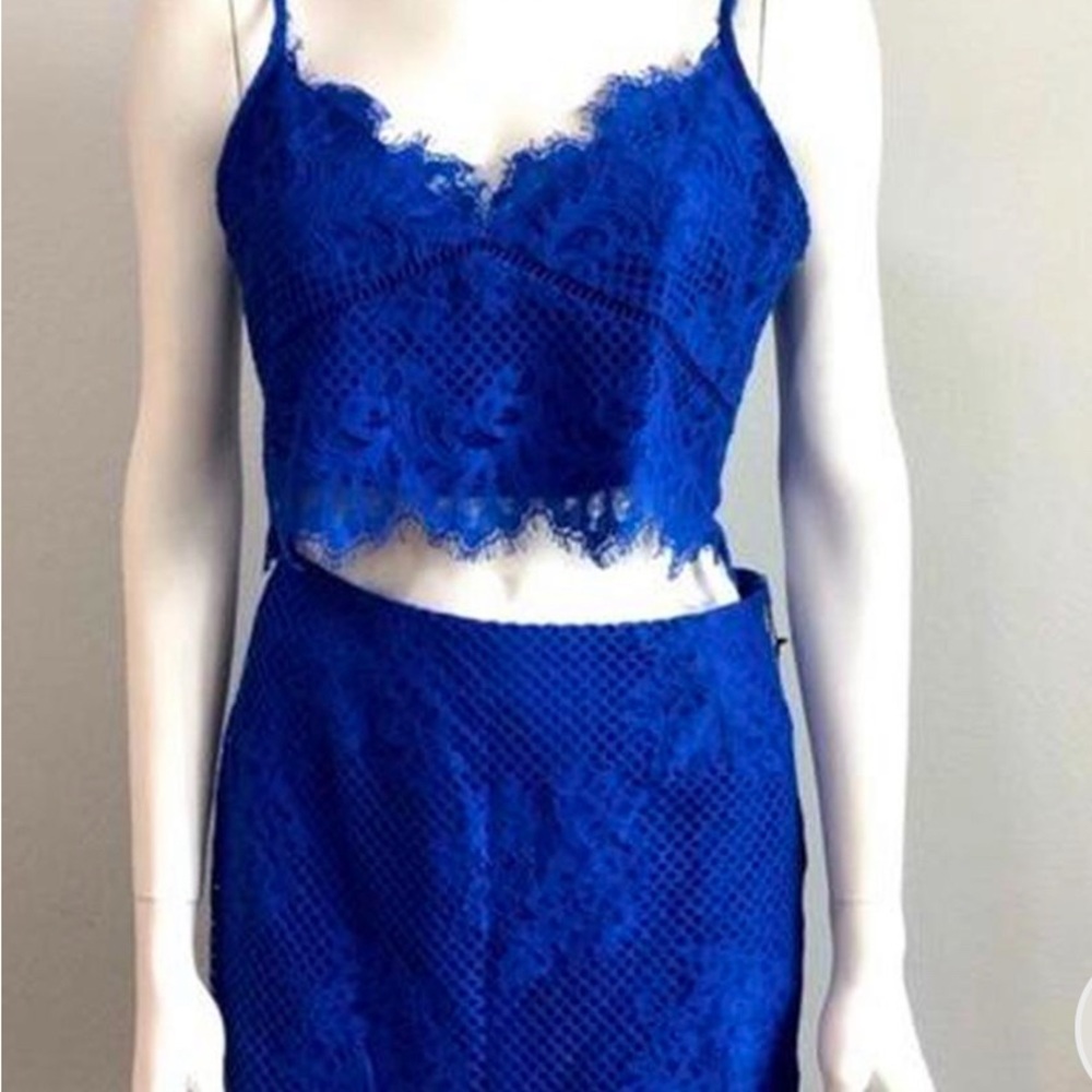 Blue Lace Two-Piece Set